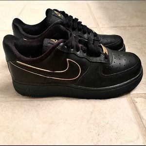 Black/Gold Nike Air Force 1